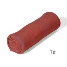 女士高品质真丝汗布头巾，防风防沙围巾，全年适用 - 彩色 - 查看 28