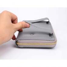 Fredyusu Soporte para pañuelos de Coche, Soporte para Caja de pañuelos, Funda de Piel de Primera Calidad con Cierre para Parasol - A - Ver 7