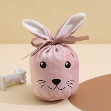 Bolsa de regalo con cordón con forma de huevo de conejo, cara sonriente de conejo de Pascua - Regalo perfecto, regalo de cumpleaños, regalo ideal, regalo sorpresa, regalo festivo, regalo de pareja, regalo de Halloween, regalo de Navidad, regalo delicado para parejas de gamers 2026 Nuevo - Multicolor - Ver 4