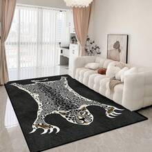 Black Leopard Runner Rug Washable Cheetah Print Area Rugs For Kitchen Hallway Porch Balcone Luandry Room Bedroom Non-Slip Animal Skin Carpet , Modern Abstract Art Carpet 84*60inch/31*20inch,Perfect Choice For Gift ,Stylish And High-Quality Rugs, Perfect For  Decorations And GiftsHome Decor, The Best Choice For Gothic-Style Birthday Gifts - 後 J# - 查看 2