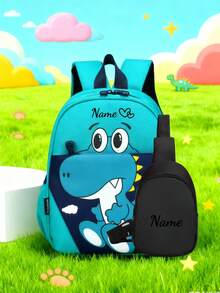 1 buah Tas Ransel Mini untuk Kembali ke Sekolah yang Dapat Disesuaikan, Kasual, Serbaguna, Motif Kartun Dinosaurus Lucu. Dihiasi dengan Pola Hati, Dapat Dibawa dengan Tangan, Tali Bahu yang Dapat Diatur, dan Resleting, Terbuat dari Bahan Nilon. Sempurna untuk Penggunaan Sehari-hari, Belanja, dan Bepergian. Pilihan Hadiah Ulang Tahun atau Hadiah Natal. - MultiWarna - View 14