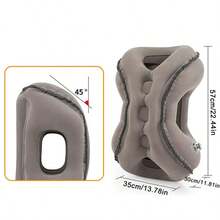 Inflatable Travel Pillow For Airplane Support Head Inflatable Pillow Neck Pillow - 淺灰色 - 查看 3