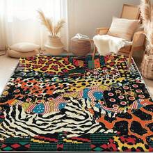 1pc Leopard Print Rug, Red Lips Rug, Pop Art Rug, Bold Statement Area Rug, Funky Living Room Decor, Animal Print Rug, Glamorous Home Rug, 84*60inch,Perfect Choice For Christmas ,Stylish And High-Quality Rugs, Perfect For Christmas Decorations And GiftsHome Decor, The Best Choice For Gothic-Style Birthday Gifts - Nhiều màu - Xem 2