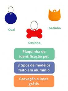Personalized Pet ID Tag For Dogs And Cats, Laser Engraved On Metal And MDF. - Purple - View 4