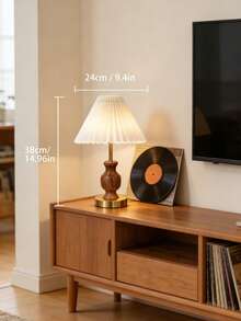 1 pieza Lámpara de mesa decorativa con textura de madera, adecuada para sala de estar, estudio, habitación de hotel, campamento al aire libre, regalo de Eid, dormitorio, lectura, estudiante, niños, decoración, luz nocturna para embarazadas, luz con sensor, lámpara de rincón de oración, estilo italiano, minimalista, estilo chino, estilo francés, estilo árabe moderno, diseño islámico minimalista, estilo mixto Oasis - Multicolor - Ver 6