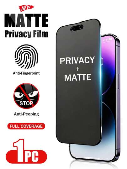 XINHONGYU Privacy Matte Screen Protector 1pc Privacy Matte Ceramic Screen Protector Compatible With Iphone 17 16 15 14 13 12 11 Pro Max Mini XR X XS Max 7 8 Plus SE Made Of High-Quality Material Scratch-Resistant Fashionable Tech Accessory For Consumers Spring Birthday Gift