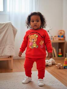 Conjunto Moletom Bebe Infantil Menina Fofura em Dose Dupla - B0017 - Visão 2