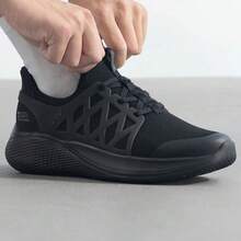 Skechers Zapatos casuales sin cordones, ligeros, transpirables y cómodos para caminar para hombre - Negro - Ver 7