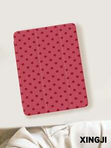 1个复古粉色波点图案平板电脑保护套，兼容10.2英寸（第十代）/（A16）11英寸（第十一代，2025款）、Pro 11英寸（2021/2020款）、Galaxy Tab A8 10.5英寸（2022款）、Matepad 10.4/Tab，带笔槽，防摔，平板电脑支架，自动休眠/唤醒功能。 - 彩色 - 查看 5