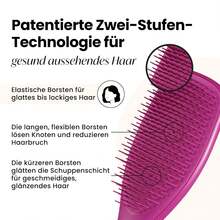 Cepillo desenredante Ultimate – Para cabello húmedo y – Cepillo desenredante para todo tipo de cabello – Cerdas de dos niveles que reducen la rotura del cabello y eliminan los nudos – Negro - Rosa frambuesa - Ver 11