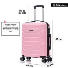 Vali xách tay ABS+Polycarbonate 55x40x20cm (40L) vỏ cứng, cỡ nhỏ, có 4 bánh xe xoay 360°, khóa số - 20 inch - Màu đen/xanh navy/vàng/xanh bạc hà/vàng hồng/xanh lá cây/hồng nhạt/xanh ngọc - Màu Hồng baby - Xem 3