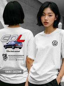 Camiseta Gol Quadrado Estilo Motor AP Lenda Nacional Urbana Atitude Casual Carros Tuning Streetwear - Branco - Visão 1