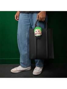 TOEI ANIMATION 1 Móc khóa túi xách nhồi bông One Piece Live Action được cấp phép chính thức. Chọn 1 kiểu: Zoro. Đồ sưu tầm dành cho fan anime. Phụ kiện tiệc mùa hè. - màu xanh lá - Xem 5