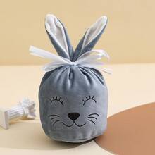 Bolsa de regalo con cordón con forma de huevo de conejo, cara sonriente de conejo de Pascua - Regalo perfecto, regalo de cumpleaños, regalo ideal, regalo sorpresa, regalo festivo, regalo de pareja, regalo de Halloween, regalo de Navidad, regalo delicado para parejas de gamers 2026 Nuevo - Multicolor - Ver 5