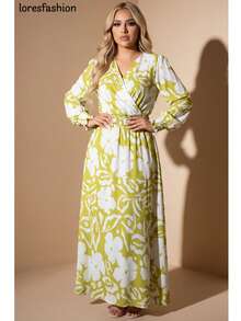 Women Short Dresses - Lime Green - View 2