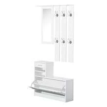 HOMCOM Percheros de entrada - Blanco - Ver 10