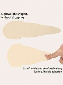 10片装一次性无纺布乳贴，葫芦形提拉胸垫，无肩带自粘亲肤隐形舒适防下垂防凸出 - 彩色 - 查看 6