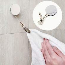 Metal Double-Sided Adhesive Hook-Free Holeless Towel Holder - View 3