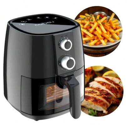 Fritadeira Eletrica Air Fryer 3.8l Preto 110v/220v 1350W Coibeu Air Fryer Fritadeira Elétrica Sem Óleo