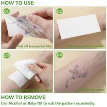 6 Pcs Shamrocks Freckles Temporary Glitter Tattoos For Women St Patricks Day Face Tattoo Stickers Green Makeup Tattoo St Patricks Day Accessories - 綠色 - 查看 5