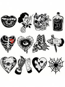 10 parches navideños con temática de dibujos animados para planchar, coser o bordar, para reparar ropa, chaquetas, vaqueros, pantalones, vestidos, mochilas, sombreros, decoraciones, regalos. - 12 piezas - Ver 1