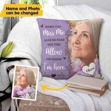 Personalized Memorial Throw Pillow With Photo,Sympathy Gift For Loss Of Loved Ones, Bereavement Remembrance Gifts,Custom Pillowcase With Picture Home Decor - Purple - View 4