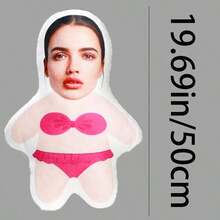 Almohada personalizable con foto, almohada de paloma, adecuada para fiesta de cumpleaños, Día del Padre, Día de la Madre, Halloween, Navidad, Nochebuena, San Valentín, cumpleaños, día personal, Día de los Veteranos, Acción de Gracias, Pascua, Día de los Inocentes, Carnaval, Vuelta al cole, Día Nacional, etc. - Interior rosa - Ver 4