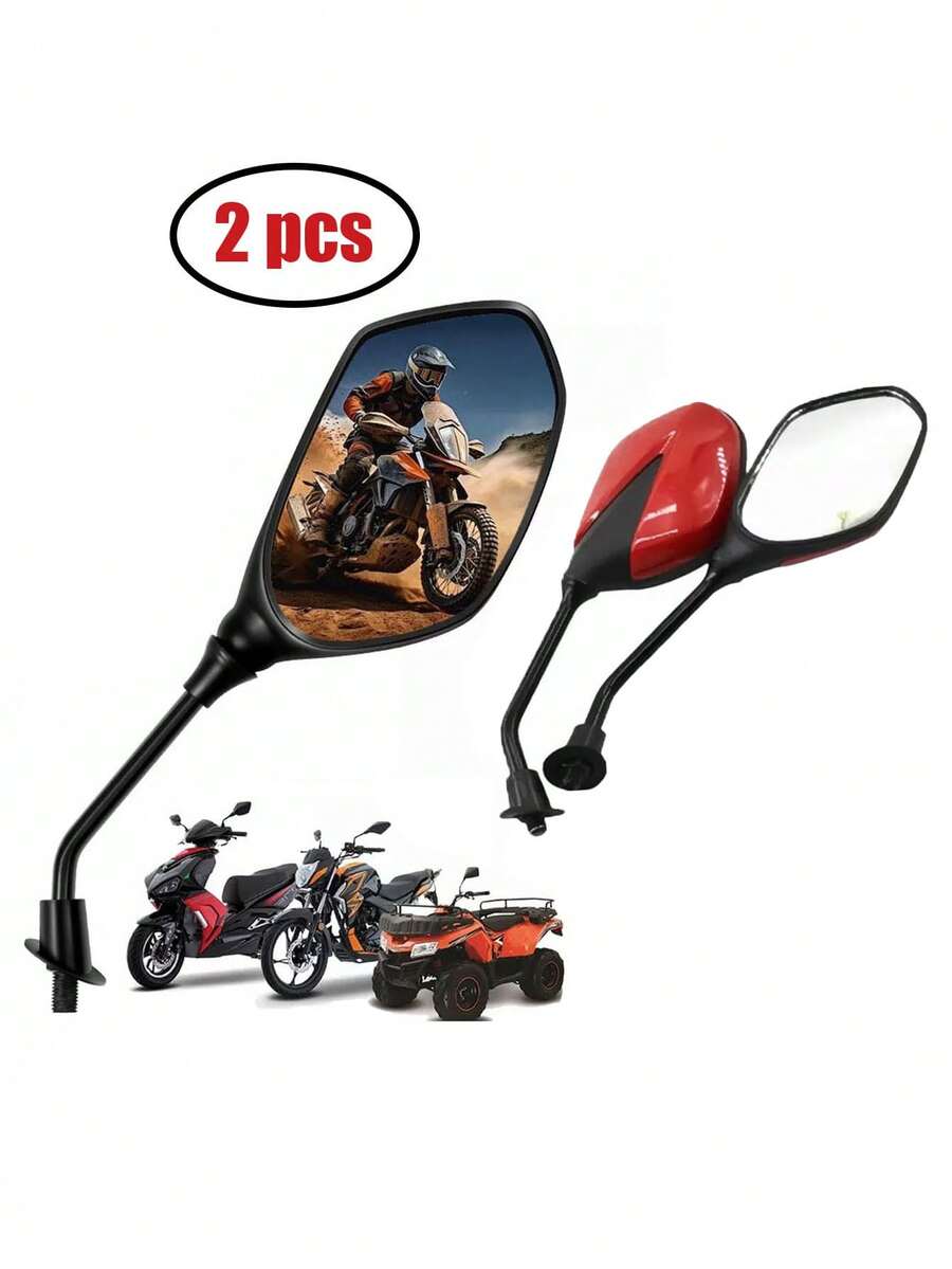 2 Pcs Universal Motorcycle Mirrors, Motorcycle Accessories, Motorcycle Rearview Mirror - A - View 1