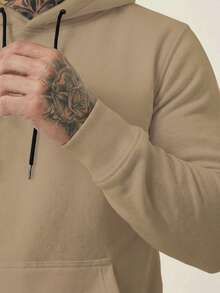 Men's Cherub Angels Dark Tattoo Style Back Print Streetwear Aesthetic Hoodie Tumblr - 杏色 - 查看 3