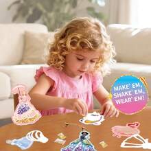 DIY Princess And Unicorn Keychain Diamond Art Craft Kit, Suitable For Children 4 Years And Older, 10 Sparkling Magic Charms, Girls Craft Gift - Pink - View 1