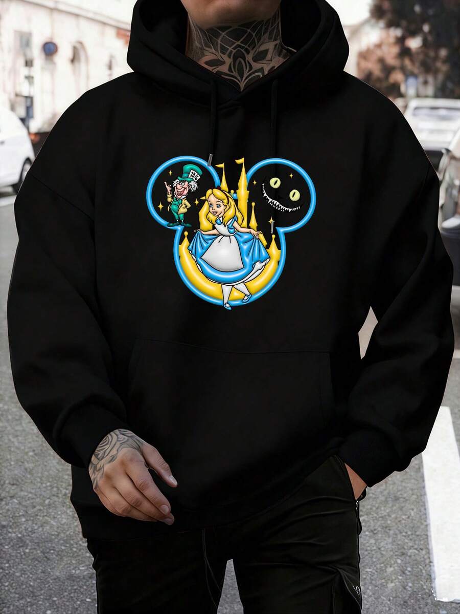 Minnie Mouse Couple Outfits Men's Anime Hoodies For Anime Fans | Cool And Unique Designs With Vibrant Artwork,Women And Men Sweatshirt  | Geeky Fashion | Streetwear For Anime Lovers | Comfortable Sweatshirts | Perfect Gifts For Anime Lovers | Bold Casual Wear | Stylish And Eye-Catching Graphic Hoodies - Black - View 1
