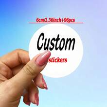 96 piezas de papel blanco redondo de 3-6cm apto para personalizar bodas, cumpleaños, bautizos, logotipos de empresa - libro blanco - Ver 5