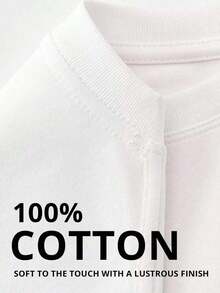 Men's Casual Short Sleeve Crew Neck T-Shirt, Creative Printed Design, Simple Design, Woven Process - White - View 4