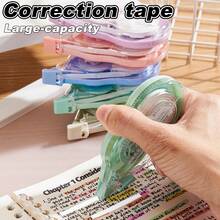 高容量修正带（糖果色），可伸缩修正带，适用于考试，光滑修正带，可靠的液体纸胶带橡皮擦，学校办公用品 - 套裝 - 查看 3