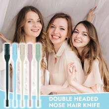 3pcs Stainless Steel Nose Hair Trimmer, Painless & Harmless, Comb Design, Portable Travel, 2026 Popular Beauty Essential - Nose Hair Knife - View 10