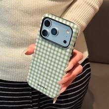 GIIPPA White Plaid Pattern Green & White Plaid Pattern 2-In-1 Phone Case, Compatible With Iphone 17, 16, 15, 14, 13, 12, 11 And PRO MAX Series Spring Gift - Green - View 7
