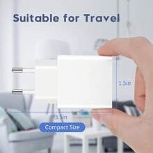 20W PD Fast Charging Wall Adapter, EU Plug Fast Charger Compatible With Iphone 17/16 Pro Max/16 Pro/16 Plus/16/15, S25/S24/S23/S22/S21 Ultra Plus, Series - EU C Type Plug(220-240V) - View 6