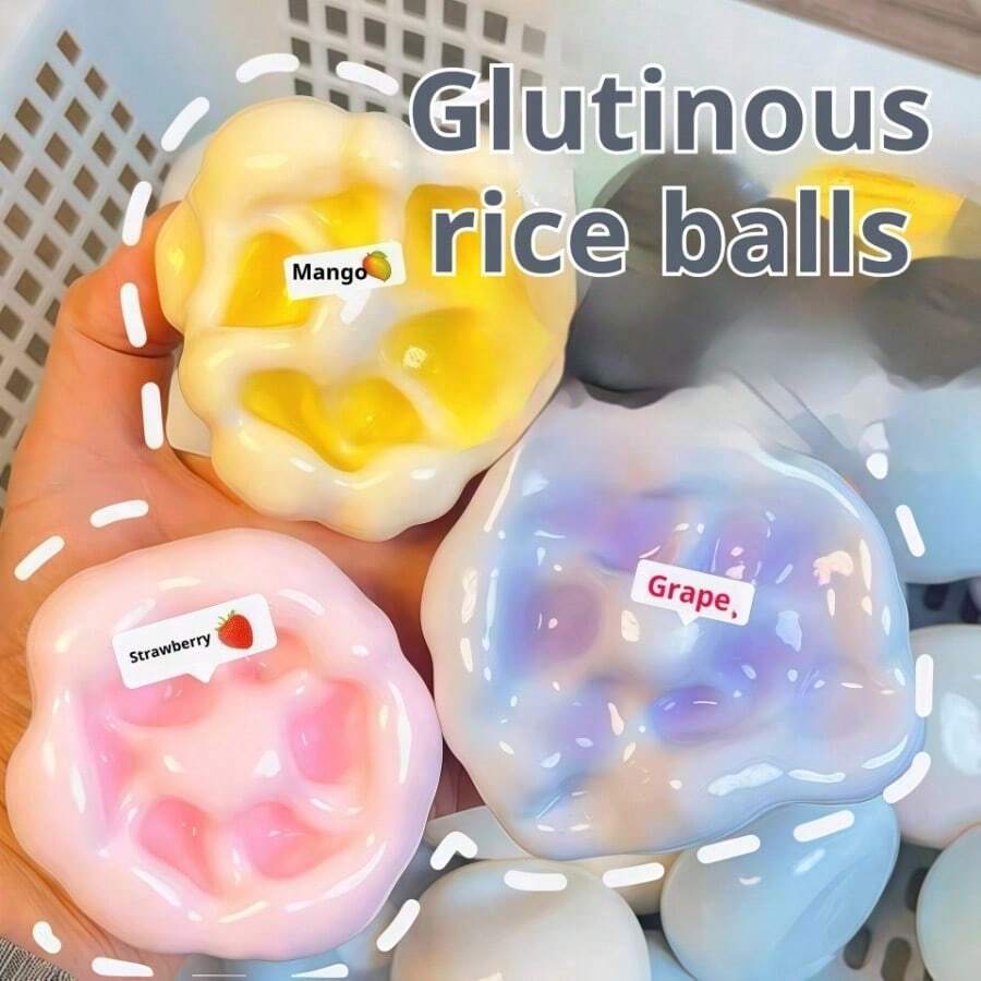 1个麻糬捏捏乐玩具 - 解压玩具 - 柔软Q弹玩具 - 捏捏乐玩具 - 指尖玩具 - 史迪奇玩具 - 旅行玩具 - 课堂指尖玩具 - 迷你洗澡玩具 - 圣诞文具减压球，生日礼物，完美礼物，复活节礼物，平安夜礼物，圣诞礼物，礼物，玩具，游戏，复活节