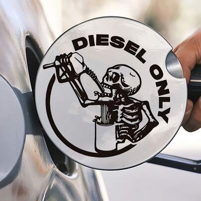 Adesivo de caveira para tampa de gasolina, adesivo para carro, adesivo de vinil, decoração para laptop