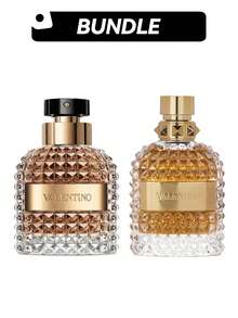 [Eau De Toilette Spray Bundle] Uomo Eau De Toilette Spray For Men + Valentino Uomo Eau De Toilette Spray For Men3.4oz/100ml+3.4oz/100ml - Giờ ban ngày - Xem 2