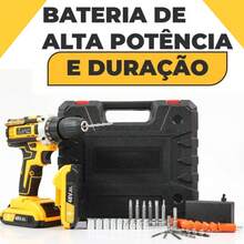 Cordless Impact Drill/Driver 48V With 2 Batteries For Wood, Metal, Plastic, Dual Voltage 127V/220V - 彩色 - 查看 2