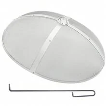 20" To 40" Fire Pit Spark Screen Round, Reinforced Heavy Duty Steel Metal Cover, Outdoor Firepit Lid, Easy-Opening Top Screen Covers Round With Ring Handle For Outdoor Patio Fire Pits Backyard - 30 in - View 8