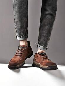 Zapatos de vestir con cordones para hombre,Zapatos Formales para Hombre Oxford de Vestir,Zapatos de Vestir Casuales para Hombre Oxfords Formales,Zapato Clásico para Hombre con Cordones en Acabado Piel,Negro/Marrón - Marrón - Ver 5