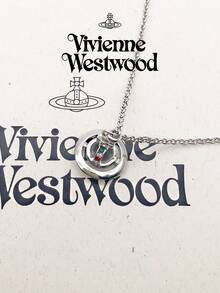 Vivienne Westwood New Petite Collection Mini Clear Ball Pilot Necklace Silver Tone, Brass - 銀色 - 查看 9