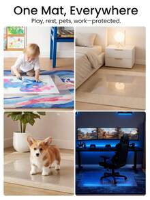 PVC Office Chair Mat, Non-Slip Floor & Carpet Protector For Desk Chairs, Heavy Duty Floor Mat For Home Office - 120x90cm Rectangular Spiked - View 6