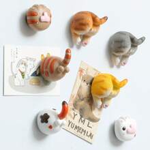 Imanes de nevera con diseño lindo de la pata y trasero de gato de dibujos animados, decoración de cocina, decoración de nevera, regalo festivo - imanes de refrigerador - Ver 2