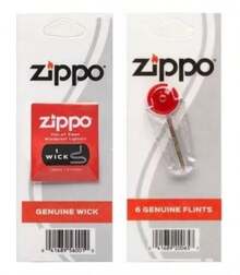 Kit Mechas y Piedras para Encendedor Zippo, Repuestos Originales, Mecha de Algodón, Genuine Flints, Encendido Confiable, Mantenimiento, Alta Durabilidad, Compatible Tipo Zippo, Uso Diario - Ver 4