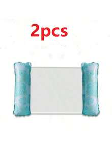 1pc/2pcs Portable Foldable Water Hammock With Mesh Backrest, Floating, Inflatable Striped Swimming Pool Mattress, Beach Sports - Multicolor - View 20