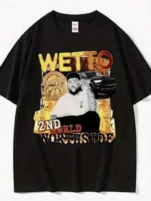 S Rapper Vintage Graphic G59 Greyday Tour Grey F Nine Heavyweight T-Shirts Haruku 100% Cotton Tshirsthetic Y2446K Style Summer Top, Loose Fitting T-Shirt For Outdoor, Home, Work Or Street Leisure, Soft And Durabl - Style 3 - View 1