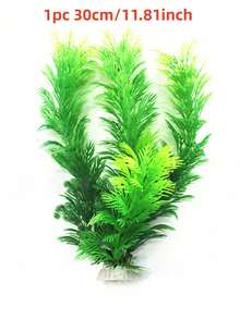 11.8 Inch Aquarium Artificial Plastic Plant Decor, Goldfish Bettas Fish Tank Decoration Hide, Large Realistic Grass Ornament Suitable For Small & Medium Fish Tanks, Providing Natural Hiding And Resting Place For Fish And Shrimp - C - View 6